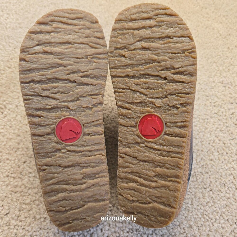 NIB Haflinger Snowbird Slippers Clogs 38 Grey Anthracite - Picture 4 of 9